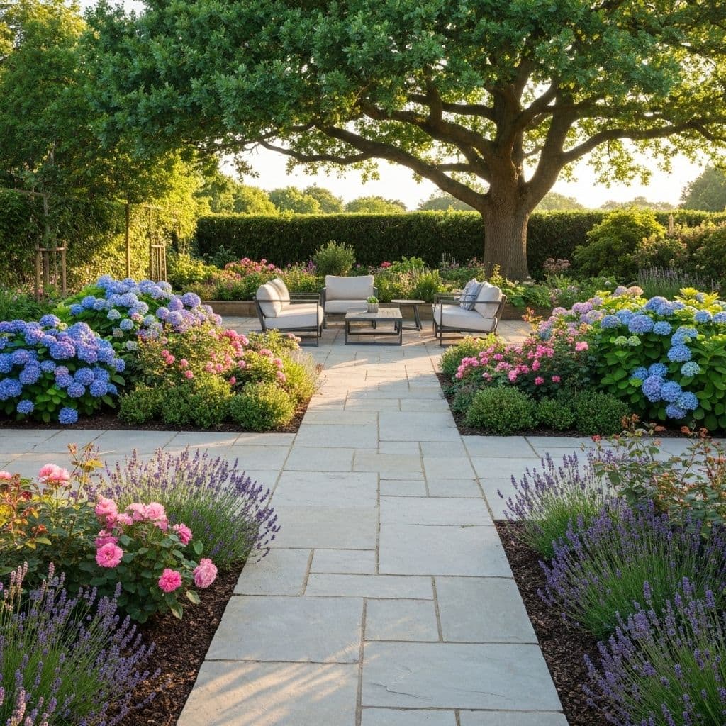 Completed garden design project transformation in Belfast