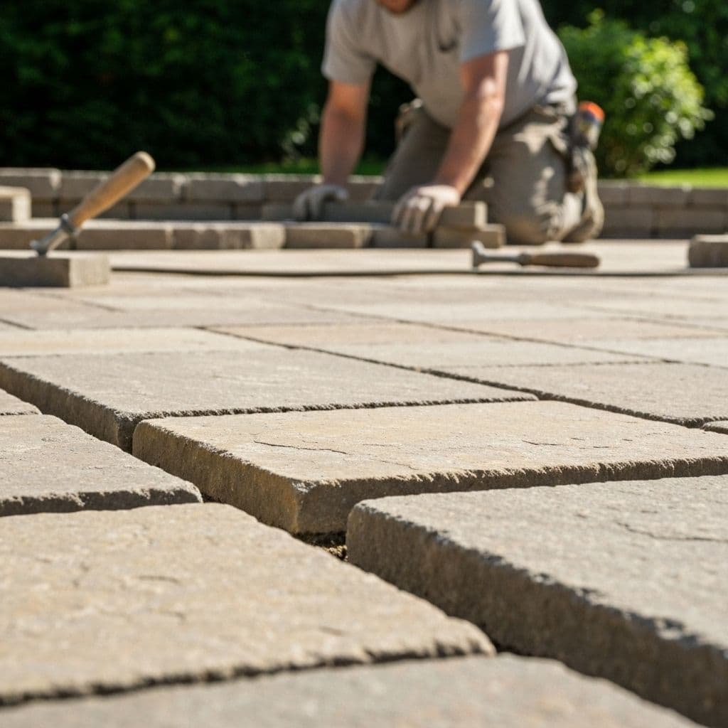 Professional patio paving detail Belfast