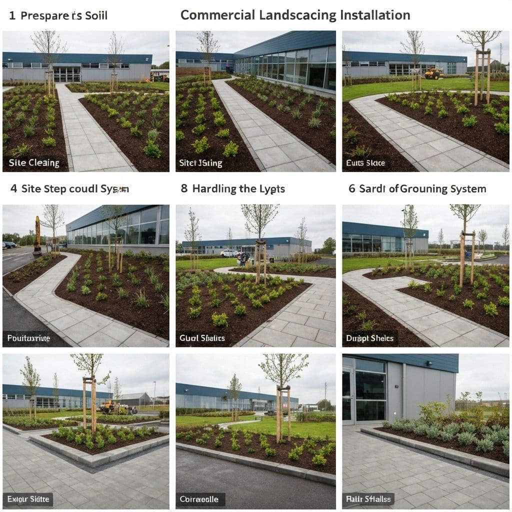 Commercial landscaping installation process in Belfast