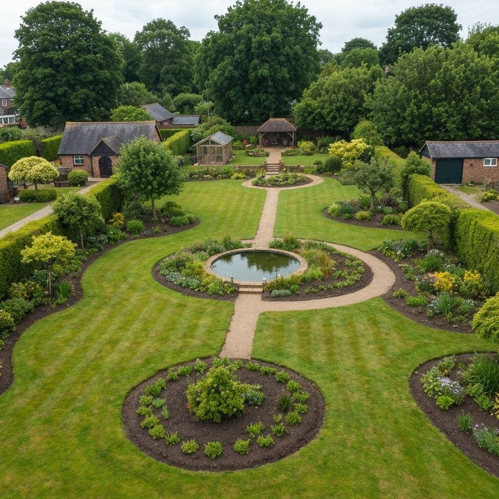 Completed drainage project in Belfast showing transformed garden with no waterlogging