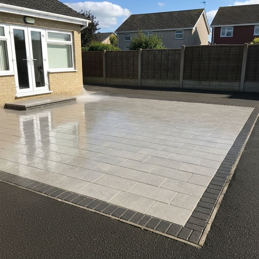 Completed power washing project in Belfast