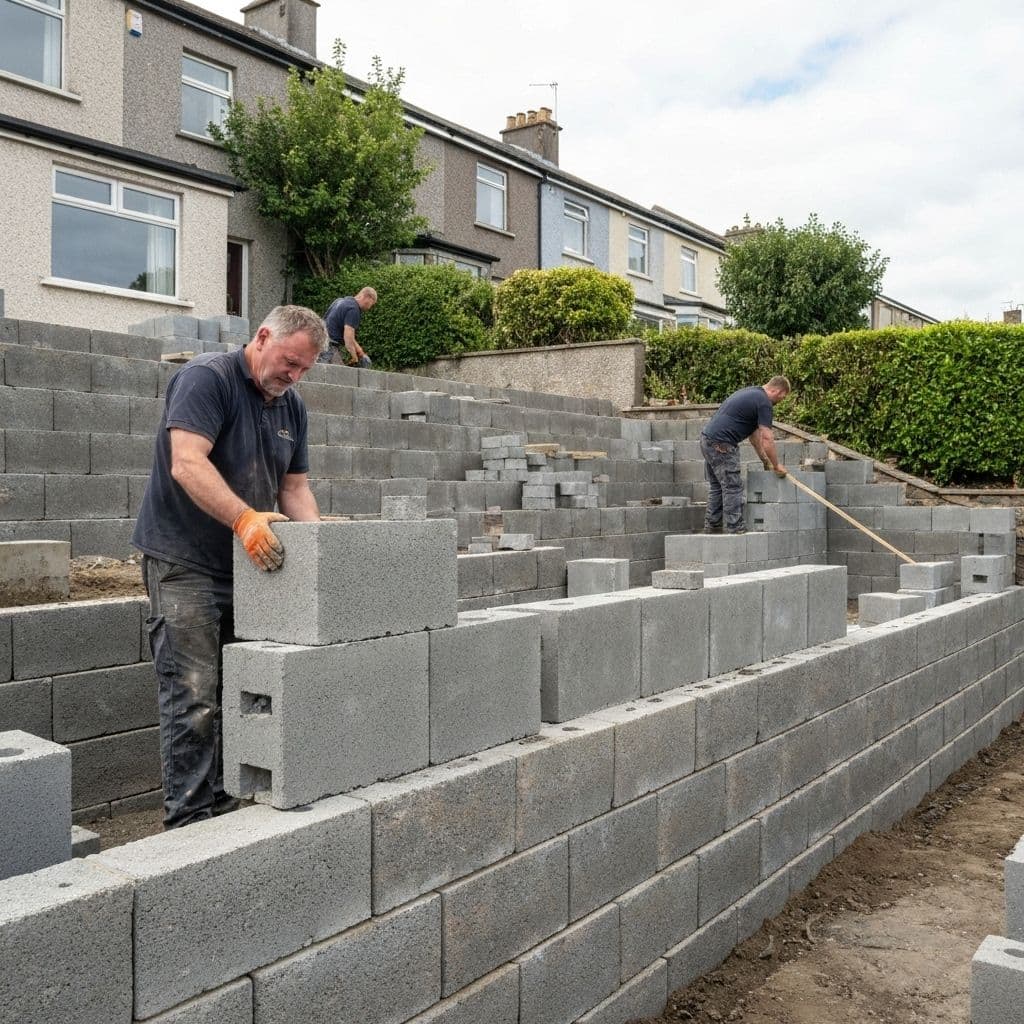 Professional retaining wall construction in Belfast