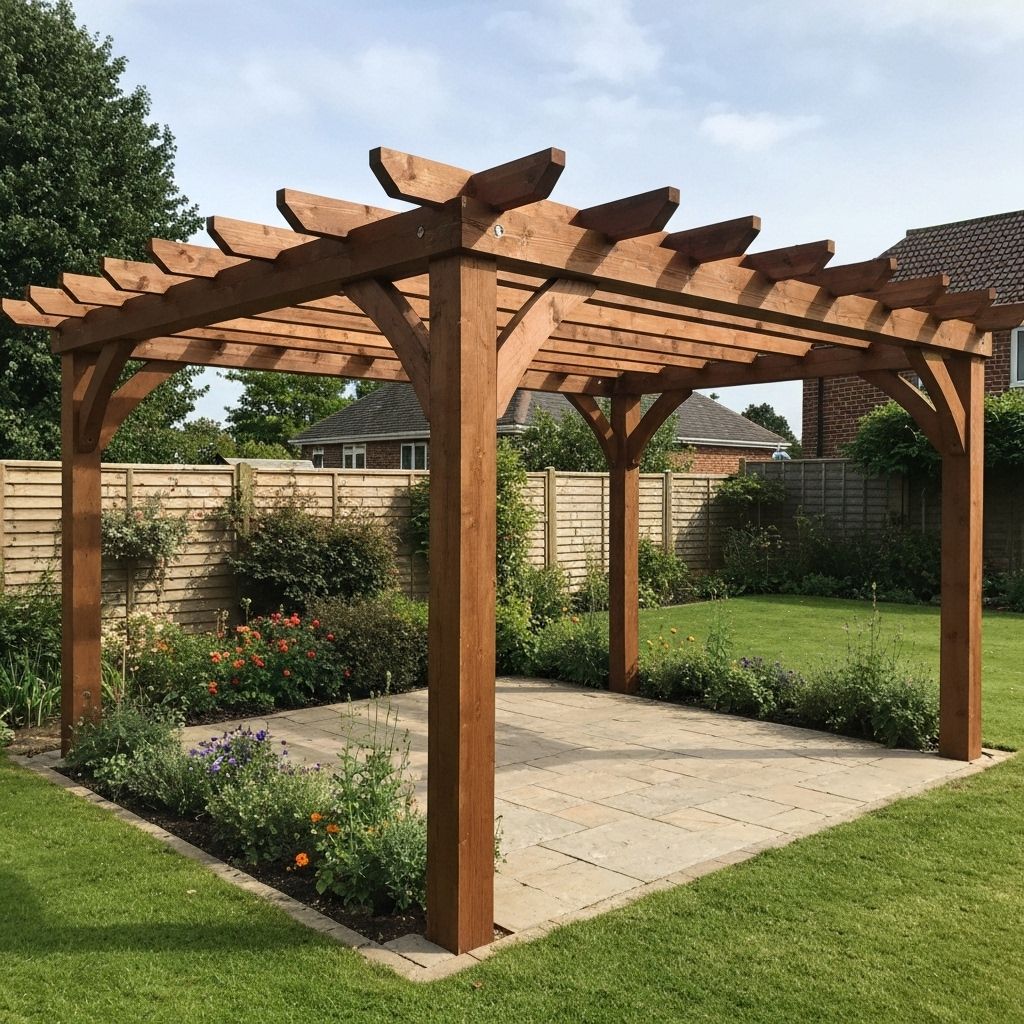 Professional timber pergola installation in Belfast creating stunning garden structure